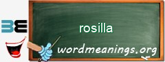 WordMeaning blackboard for rosilla